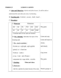 Giáo án Anh văn lớp 8 - Unit 4 - PERIOD 23 - LESSON 3: LISTEN