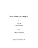 Word-formation in English by Ingo Plag