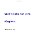 Cách viết chữ Hán trong tiếng Nhật