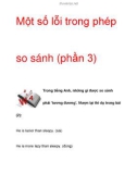 Một số lỗi trong phép so sánh (phần 3)