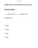 English Grammar Tests-Elementary Level's archiveWe went on holiday