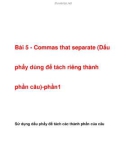 Bài số 5 - Commas that separate