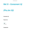 Bài 31 - Consonant /tʃ/