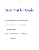 Cách Phát Âm Chuẩn