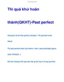 Thì quá khứ hoàn thành(QKHT)-Past perfect