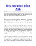 Học ngữ pháp tiếng Anh