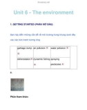 Unit 6 - The environment