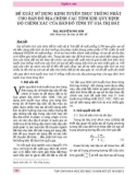 Đề xuất sử dụng kinh tuyến trục thống nhất cho bản đồ địa chính các tỉnh khi quy định độ chính xác của bản đồ tính giá trị đất