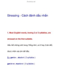 Stressing - Cách đánh dấu nhấn