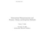 International Macroeconomics and Finance: Theory and Empirical Methods Phần 1