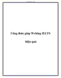 Công thức giúp Writing IELTS hiệu quả.