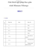 Giải thích ngữ pháp theo Minnano Nihongo - Bài 3