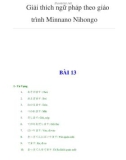 Giải thích ngữ pháp theo giáo trình Minnano NihongoBÀI 13I - Từ Vựng 1. 2. 3. 4. 5.