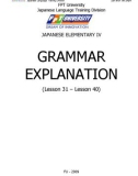 Giáo trình Japanese elementary - Grammar explanation: Phần 2