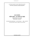 Giáo trình An sinh xã hội (Nghề: Công tác xã hội - Cao đẳng) - Trường Cao đẳng Cơ giới Ninh Bình (2021)