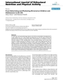 Food Advertising and Marketing Directed at Children and Adolescents in the US