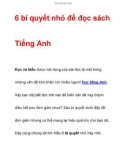 6 bí quyết nhỏ để đọc sách