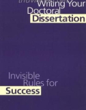 Writing your doctoral disserrtation