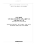 Giáo trình Cơ sở văn hóa Việt Nam (Nghề: Công tác xã hội - CĐ/TC) - Trường Cao đẳng Cơ giới Ninh Bình (2021)