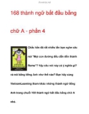 168 thành ngữ bắt đầu bằng chữ A - phần 4