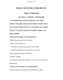 ESSAY OUTLINE ( FOR IELTS ) TOPIC 4-1