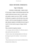 ESSAY OUTLINE ( FOR IELTS ) TOPIC 4-3