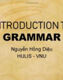 Week 1 - Introduction to grammar