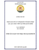 Tóm tắt Luận văn Thạc sĩ Luật kinh tế: Pháp luật xử lý vi phạm đối với hàng nhập lậu, qua thực tiễn tại tỉnh Quảng Bình