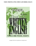 TOEFL WRITING TOPICS AND MODEL ESSAYS - PART 1