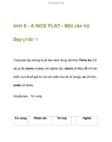 Unit 6 - A NICE FLAT - Một căn hộ đẹp-phần 1