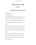 TOEFL STUDY GUIDE PART 5 Writing Section