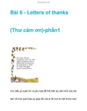 Bài 6 - Letters of thanks (Thư cảm ơn)-phần1