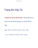 Trọng Âm Của Từ