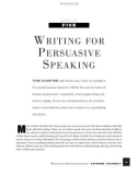 WRITING FOR PERSUASIVE SPEAKING - Express yourself