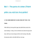 Bài 1 - The parts of a letter (Thành phần của một bức thư)-phần2