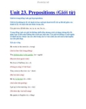 Unit 23. Prepositions (Giới từ)