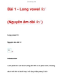 Bài 1 - Long vowel /i: /