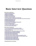 Basic Interview Questions