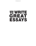 How to write great essays part 1