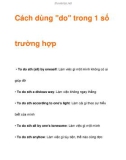 Cách dùng do trong 1 số trường hợp