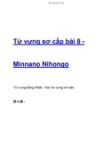 Từ vựng sơ cấp bài 8 - Minnano Nihongo