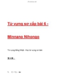 Từ vựng sơ cấp bài 6 - Minnano Nihongo