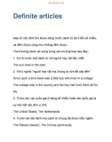 Definite articles