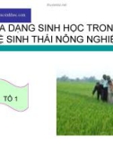 Bài giảng Đa dạng sinh học trong hệ sinh thái nông nghiệp