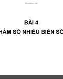 Bài giảng Toán cao cấp 1: Bài 4 - Hàm số nhiều biến số