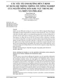 Các yếu tố ảnh hưởng đến ý định sử dụng hệ thống thông tin nông nghiệp của người nông dân khu vực trung du và miền núi phía Bắc