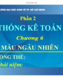 Bài giảng Lý thuyết xác suất và thống kê toán (Phần 2): Chương 6 - Bùi Thị Lệ Thủy