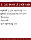 Bài giảng Lý thuyết xác suất và thống kê toán: Chương 5+6 - Đại học Kinh tế Quốc dân