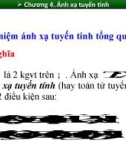 Bài giảng Toán cao cấp 1 - Chương 4: Ánh xạ tuyến tính