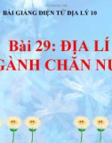 Bài giảng Địa lý 10 bài 29: Địa lý ngành chăn nuôi